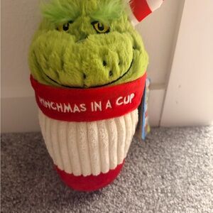 Dr. Seuss Grinch Plush with Red and White Stripes